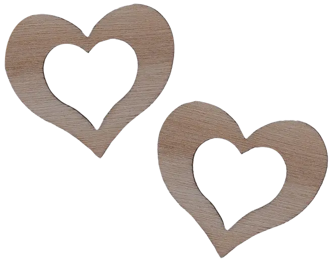 Trähjärtan pynt 50 st