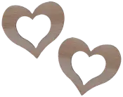 Træhjerter strøpynt 50-pak