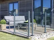 Glashegn 100 x 97,6 cm - klart glas