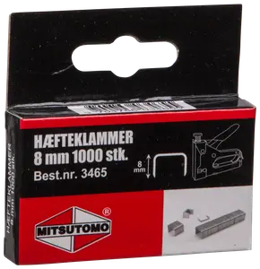 Häftklammer 8 mm 1000 st/pkt