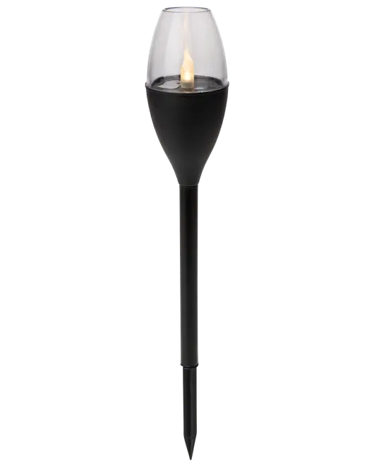 Solcellslampa flamma på spett 32 cm