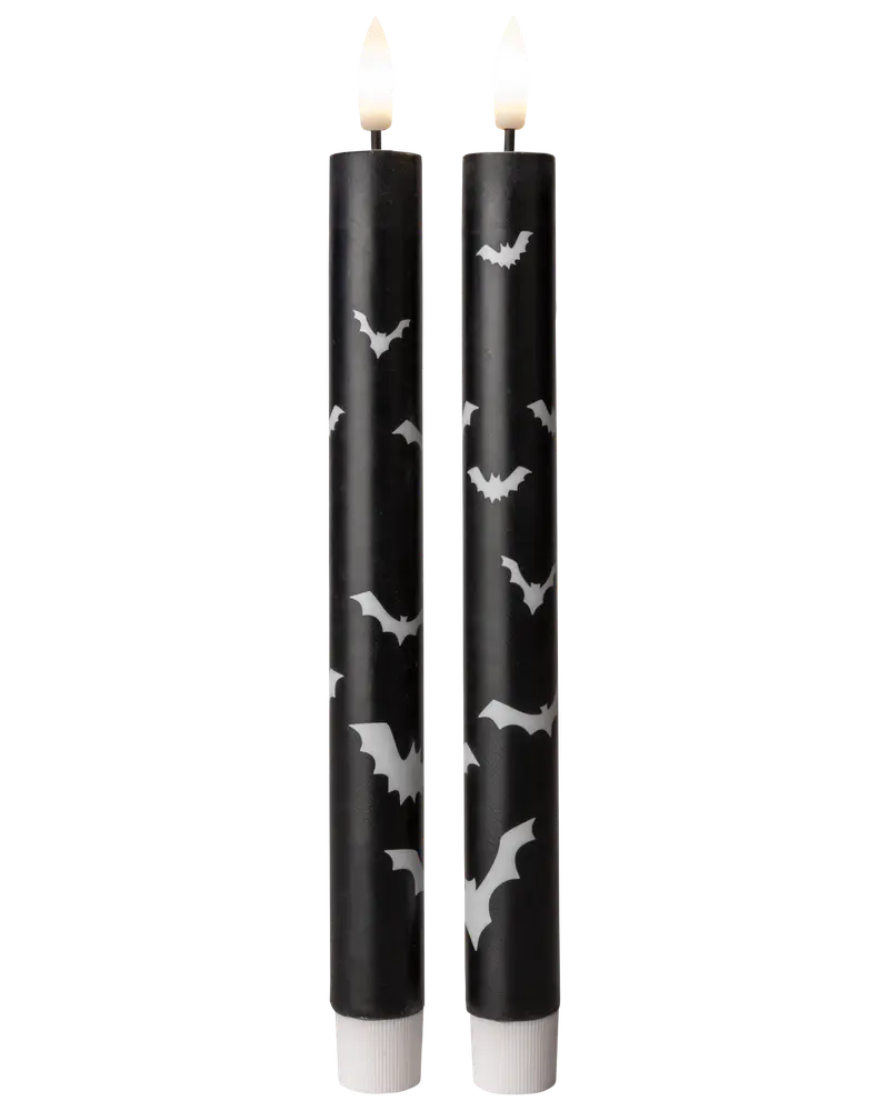 Halloween stearinljus LED 2-pak