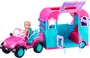 Dukke med jeep og campingvogn