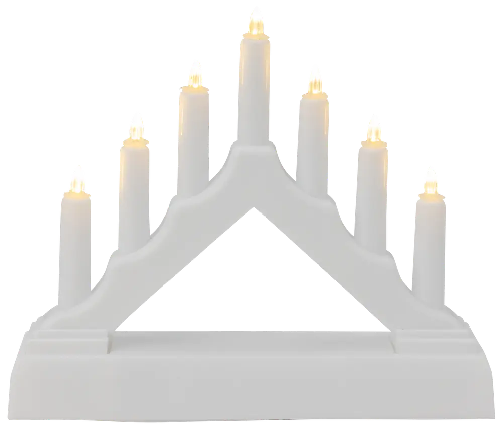 7-armad ljusstake vit led mini