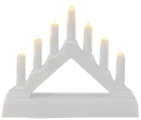 7-armad ljusstake vit led mini