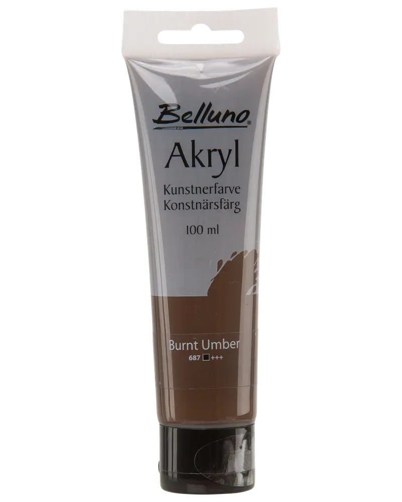 Belluno  Akrylfarve 100 ml Burnt umber