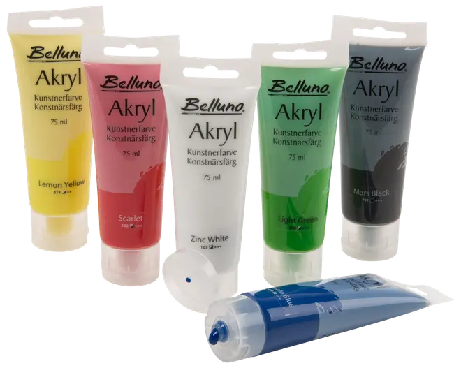 Belluno Akrylfärger 6 x 75 ml