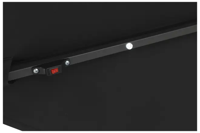 Hängande parasoll med solcellsbelysning Ø3 m