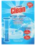 Clean Active + Fresh WC Gel toiletrens i æske med havduft, 1 dispenser og 7 gel-diske, op til 7 ugers friskhed.