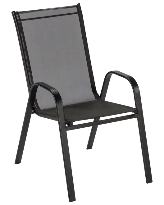 Trädgårdsstol hög svart textil