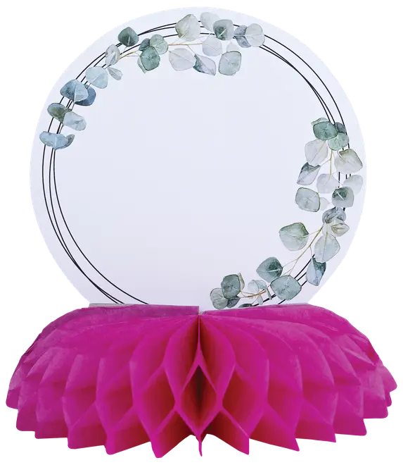 Honeycomb med skylt fuchsia