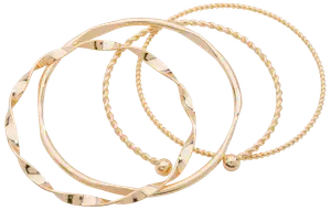Armbånd 4 stk. - guld