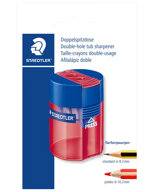 Staedtler Blyantspidser med beholder plast - Ass.