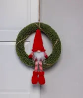 Tomte krans röd Ø30 cm