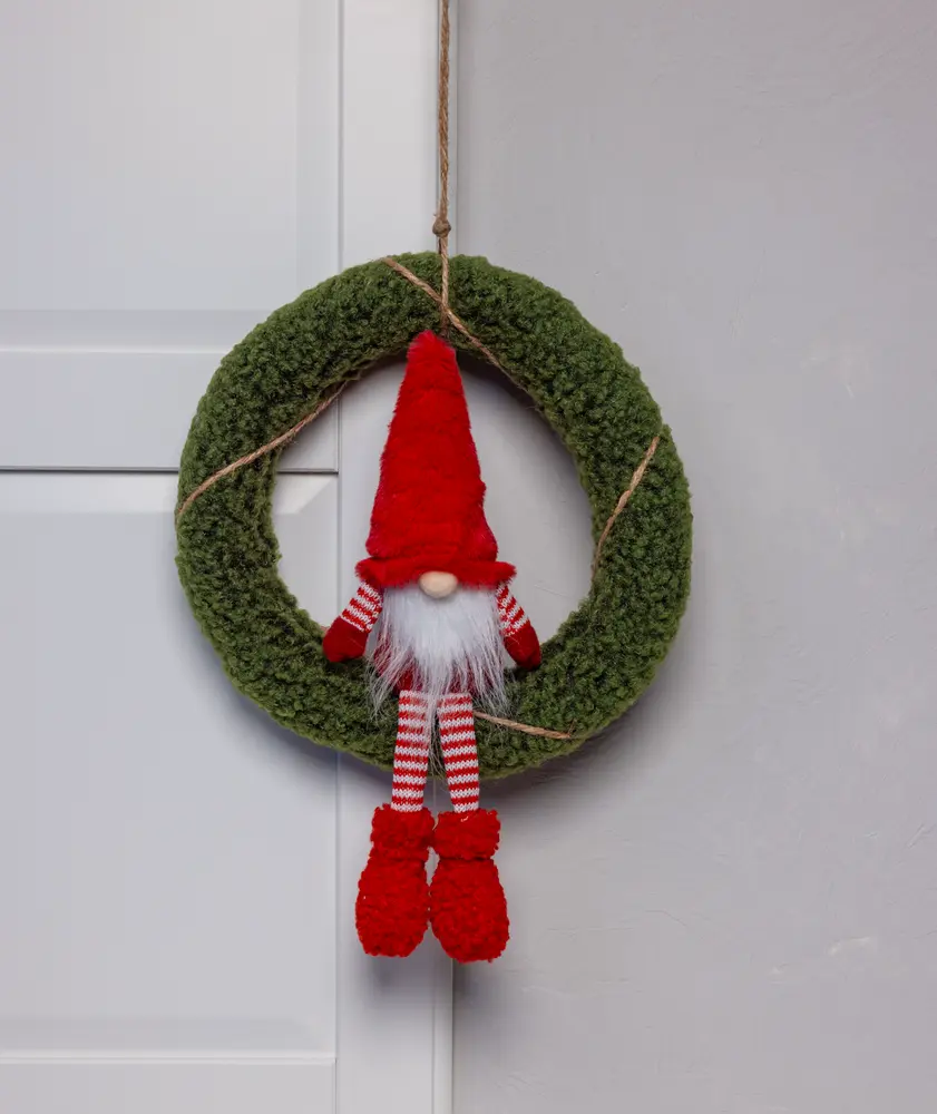 Tomte krans röd Ø30 cm