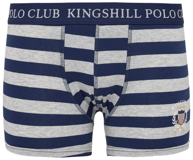 Kingshill Boxershorts Navy strib/grå 2-pak