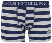 Kingshill Boxershorts Navy strib/grå 2-pak