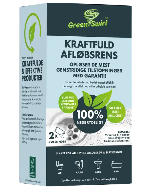 Green swirl Afløbsrens 2 poser
