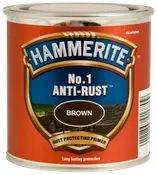 Hammerite No.1 Anti-Rust Primer i brun, metaldåse med blå og guld etiket, rustbeskyttende primer til langvarig beskyttelse, velegnet til metaloverflader.
