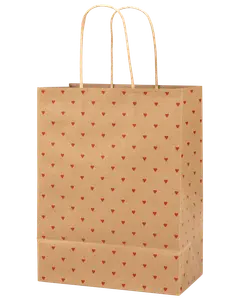 Presentpåse med hjärtan 23 cm 