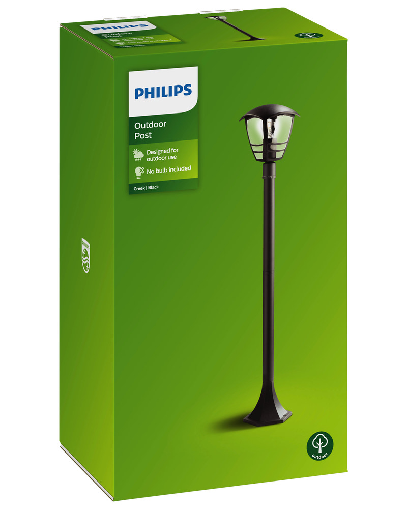 Philips myGarden Havelampe E27 Creek - sort