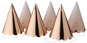 Nyårshatt roséguld 6-pack