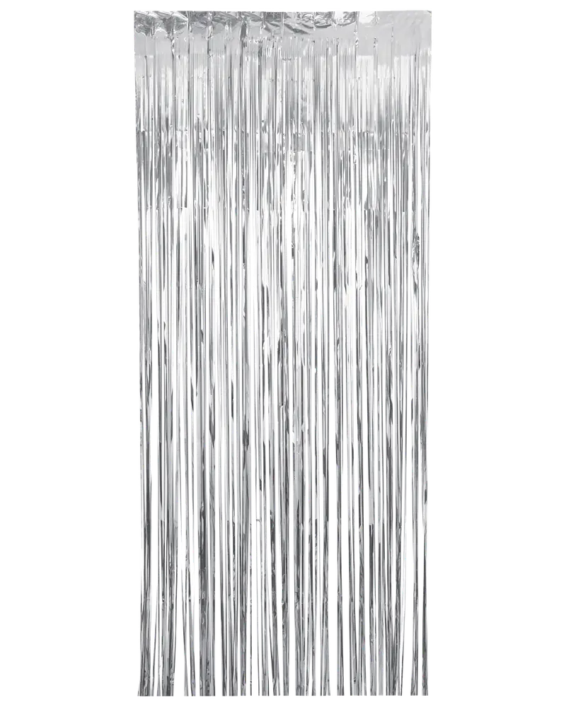 Glitterdraperi 90 x 250 cm - silver