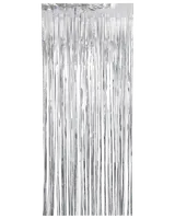 Glitterdraperi 90 x 250 cm - silver