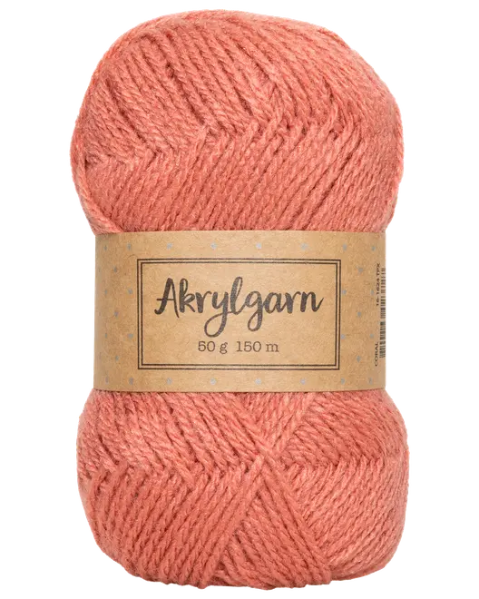 Akrylgarn 50 g - koral