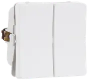 LK FUGA afbryder dobbelt - hvid