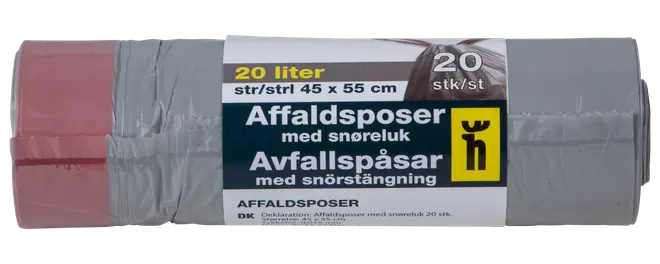 Avfallspåsar med snöre 20-pack