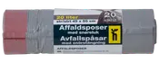 Affaldspose med snøreluk 20 L