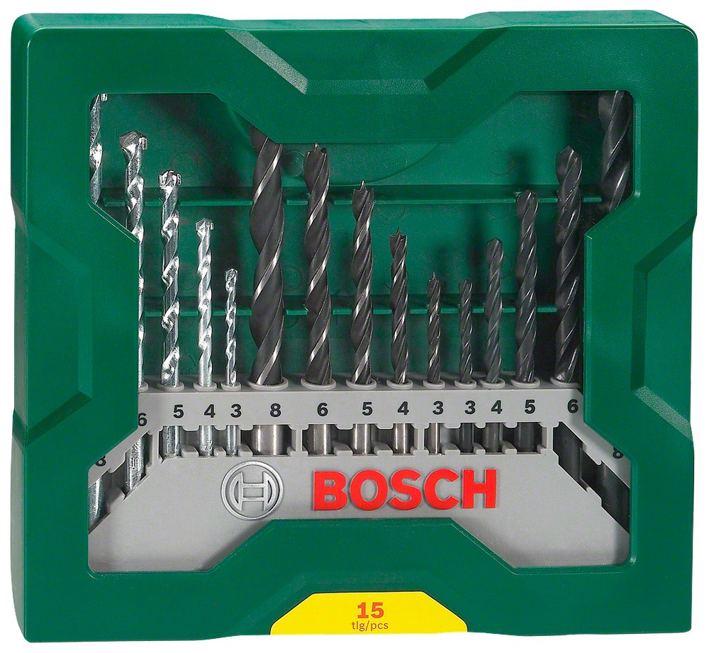 Bosch Borrsats trä/metall/vägg 15 delar 