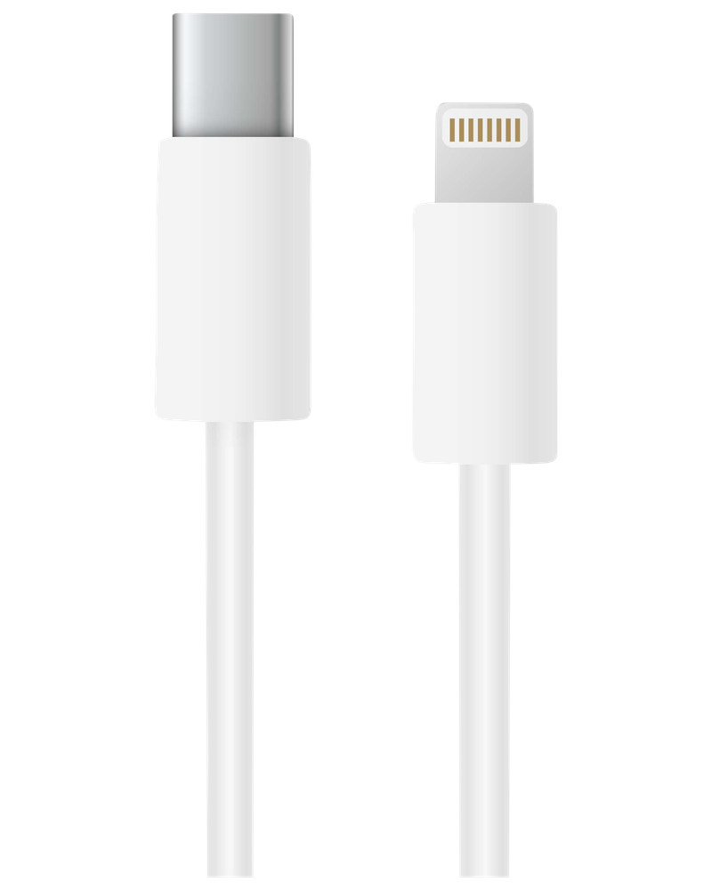 STEVISON USB-C til lightning 0,5 meter - hvid