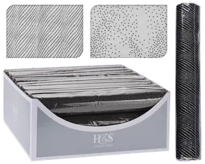 Bordslöpare 30 x 500 cm - svart - olika mönster