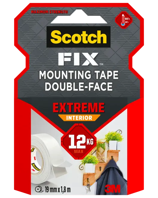 Scotch-FIX™ Dobbeltklæbende Ekstrem INDE 19 mm x 1,8 meter