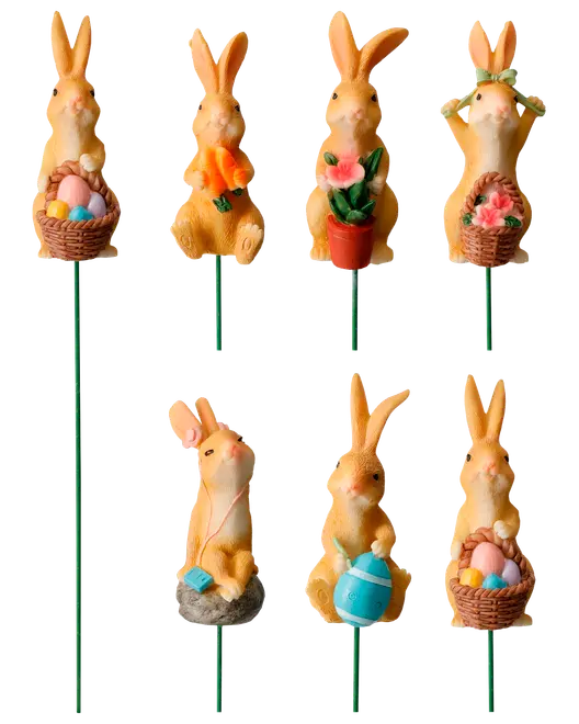 Påskhare på pinne - 32 cm