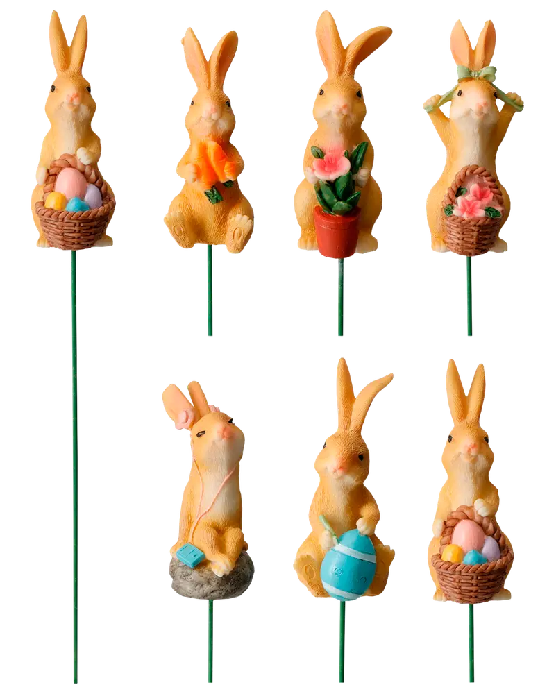 Påskehare på pind - 33 cm