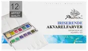 Phoenix akvarellfärger 12 st - skimrande