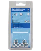 Arvid Nilsson Møtrik A4 syrefast M8 6-pak