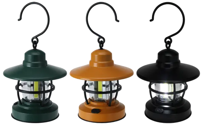 Campinglampe - assorterede farver