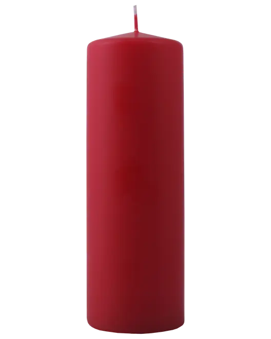 Bloklys Ø6,8 x H 20 cm rød