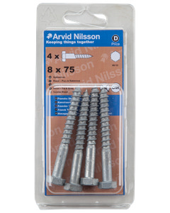 Arvid Nilsson Fransk skrue 8 x 75 mm 4-pak