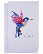Kort med kuvert 11x17 cm - kolibri