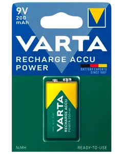 VARTA Genopladelig batteri - 9V 200 mAh