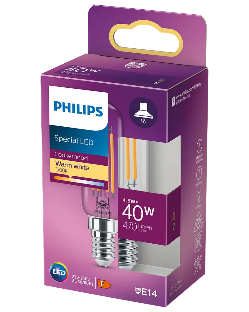 PHILIPS LED-emhættepære 5W E14