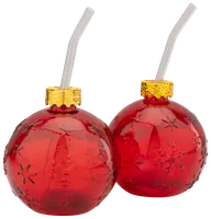 Julgranskula med sugrör 2-pack