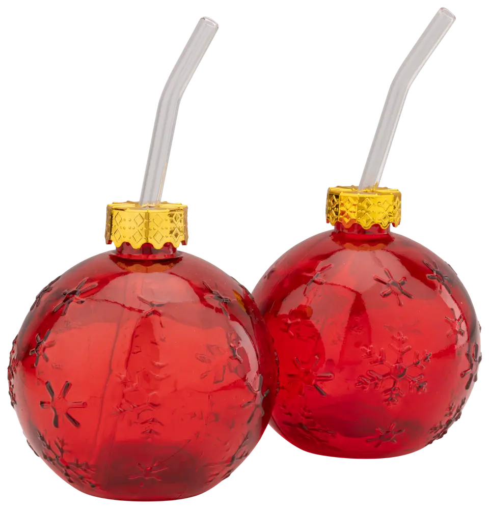 Julgranskula med sugrör 2-pack