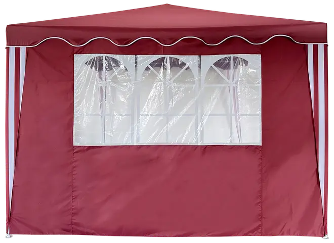 Sidovägg 3m med fönster - Röd