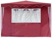 Sidovägg 3m med fönster - Röd